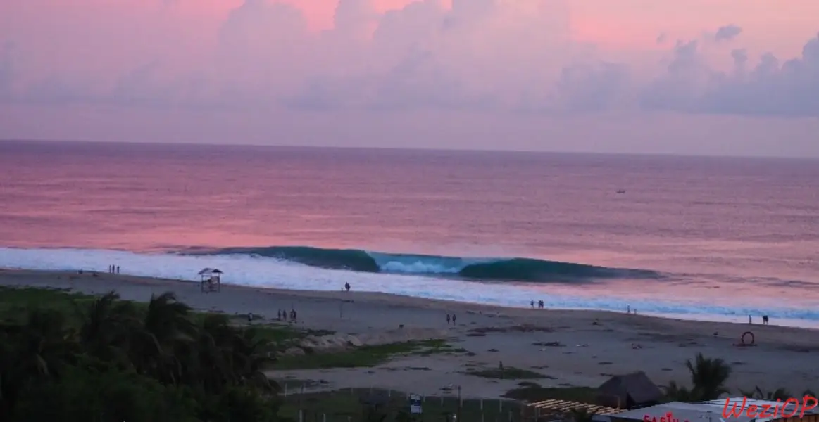 Vue sur la plage de Zicatela – Puerto Escondido