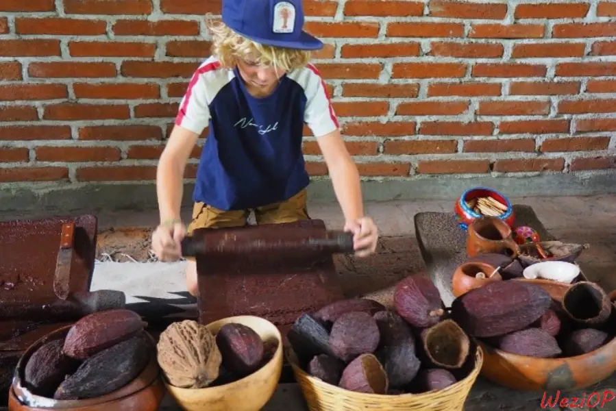 Confection du chocolat de Oaxaca à Teotitlan del valle